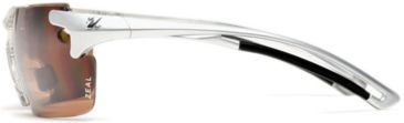 Image of Zeal Optics Helix Sunglasses, Silver Gloss Frame and Polarized Copper Lens 10054