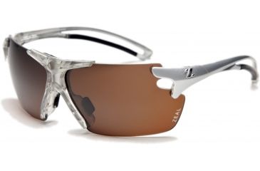 Image of Zeal Optics Helix Sunglasses, Silver Gloss Frame and Polarized Copper Lens 10054
