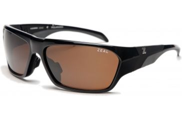 Image of Zeal Optics Insomnia Sunglasses, Black Gloss Frame and Polarized Copper Lens 10040
