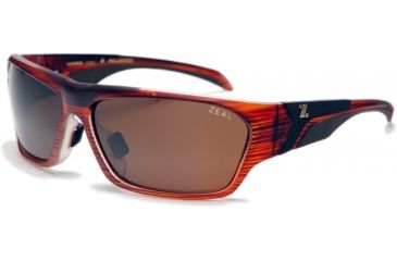 Image of Zeal Optics Insomnia Sunglasses, Matte Rust Wood Grain Frame and Polarized Copper Lens 10042