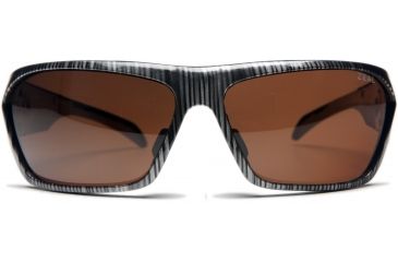 Image of Zeal Optics Insomnia Sunglasses, Silver + Black Wood Grain Frame and Polarized Copper Lens 10041