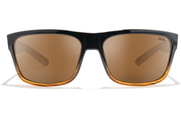Image of Zeal Optics Rampart Plant-Based Square Wrap Polarized Sunglasses, Gloss Torched Woodgrain/Copper, Medium, 11744