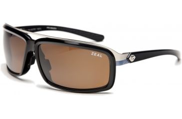 Image of Zeal Optics Re-Entry Sunglasses, Black Gloss Frame and Polarized Copper Lens 10073