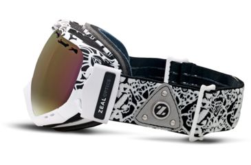 Image of Zeal Optics Sigma Ski Goggles, Cipher Newspaper Frame and Aurora Mirror Optimum Lens 10253