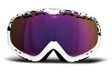 Image of Zeal Optics Sigma Ski Goggles, Cipher Newspaper Frame and Aurora Mirror Optimum Lens 10253
