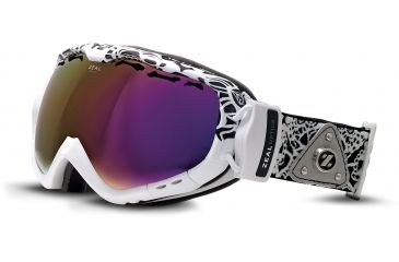 Image of Zeal Optics Sigma Ski Goggles, Cipher Newspaper Frame and Aurora Mirror Optimum Lens 10253