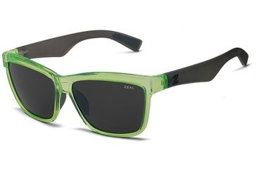 Image of Zeal Optics Kennedy Sunglasses Atomic Green Frame, Dark Grey Lenses, Polarized 10653