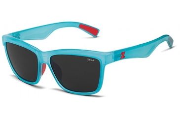 Image of Zeal Optics Kennedy Sunglasses Reflection Blue Frame, Dark Grey Lenses, Polarized 10648