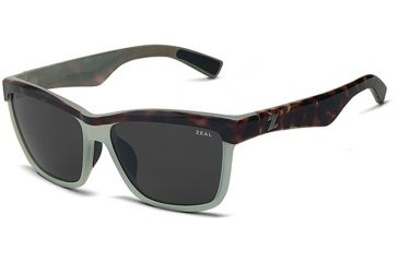 Image of Zeal Optics Kennedy Sunglasses Seafoam Tortoise Frame, Dark Grey Lenses, Polarized 10654