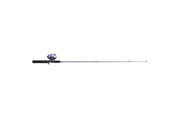 Image of Zebco 202 ZeeBee Spincast Reel and Rod Combo, 5ft 6in Rod, Med-Light, Mod-Fast, SZ 30 Reel, RH Retrieve, 29-PC Eagle Claw Tackle Kit, Purple, 202ZB2EC562ML.FB4