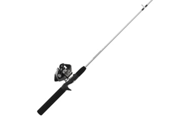 Image of Zebco 202 ZeeBee Spincast Reel and Rod Combo, 5ft 6in Rod, Med-Light, Mod-Fast, SZ 30 Reel, RH Retrieve, 29-PC Eagle Claw Tackle Kit, Silver/Black, 202ZB1EC562ML.FB4
