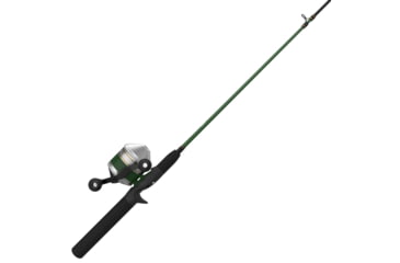 Image of Zebco 33 Classic Spincast Reel and Rod Combo, 5ft 6in 2-PC Rod, Med-Light, Mod-Fast, SZ 30 Reel, 3.6-1 Ratio, Reversible Retrieve, Silver/Green, 33CL562ML.NS6