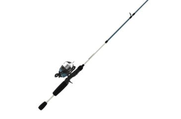 Image of Zebco 33 Custom-Z Spincast Reel and Rod Combo, 6ft 6in 2-PC Telescopic Rod, Medium, Fast, SZ 30 Reel, 4.1-1 Ratio, 14-PC Strike King Tackle Kit, Silver/Blue, 33CZ1SK662M.FB4