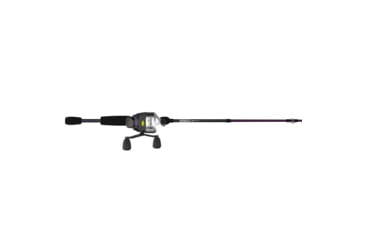 Image of Zebco 33 Custom-Z Spincast Reel and Rod Combo, 6ft 6in 2-PC Telescopic Rod, Medium, Fast, SZ 30 Reel, 4.1-1 Ratio, 2-PC Strike King Tackle Kit, Silver/Purple, 33CZ2SK662M.FB4