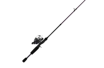 Image of Zebco 33 Custom-Z Spincast Reel and Rod Combo, 6ft 6in 2-PC Telescopic Rod, Medium, Fast, SZ 30 Reel, 4.1-1 Ratio, 2-PC Strike King Tackle Kit, Silver/Purple, 33CZ2SK662M.FB4