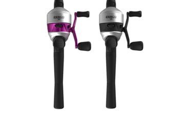 Image of Zebco 33 Spincast Reel and Rod Combos, 2-Pack, 5ft 6in 2-PC Fiberglass Rods w/ EVA Handle, QuickSet Anti-Reverse Reels w/ Bite Alert, 1-Pink, 1-Black, 33NHH.BP4