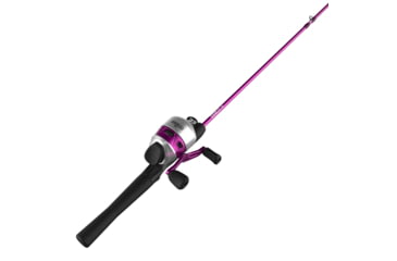 Image of Zebco 33 Spincast Reel and Rod Combos, 2-Pack, 5ft 6in 2-PC Fiberglass Rods w/ EVA Handle, QuickSet Anti-Reverse Reels w/ Bite Alert, 1-Pink, 1-Black, 33NHH.BP4