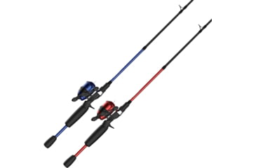 Image of Zebco 33 Micro Custom Z Spincast Reel and Rod Combo, 5ft, 2-PC Fiberglass Rod, Ultra-Lt, Mod-Fast, SZ 10 Reel, 4.3-1 Ratio, 4lb Line, Red/Blue Assort, 33MCCZ502ULA.NS4