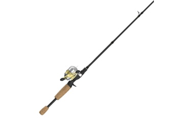 Image of Zebco 33 Gold Micro Spincast Reel and Rod Combo, 5ft 2-PC Fiberglass Rod w/ Cork Handle, Instant Anti-Reverse Reel, Silver/Gold, 33MCG502ULA.NS4