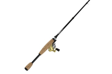 Image of Zebco 33 Gold Micro Trigger Spincast Reel and Rod Combo, 5ft 2-PC Fiberglass Rod, Cork Rod Handle, Instant Anti-Reverse Clutch, Pre-spooled w/ 4lb Zebco Cajun Line, Silver/Gold, 33MTG502ULA.NS4