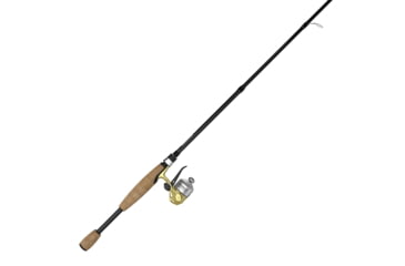 Image of Zebco 33 Gold Micro Trigger Spincast Reel and Rod Combo, 5ft 2-PC Fiberglass Rod, Cork Rod Handle, Instant Anti-Reverse Clutch, Pre-spooled w/ 4lb Zebco Cajun Line, Silver/Gold, 33MTG502ULA.NS4