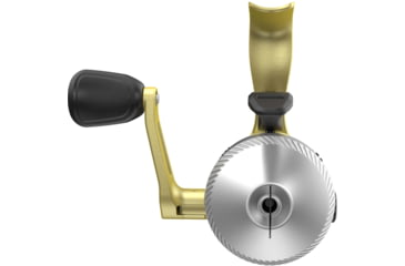 Image of Zebco 33 Gold Micro Trigger Spincast Reel, SZ 10 Reel, Changeable Righ/Left Retrieve, Durable All-Metal Gears, Pre-Spooled w/ 4lb Zebco Cajun Line, Silver/Gold, 33MTNGOLD.BX6