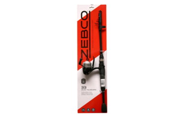 Image of Zebco 33 Micro Triggerspin Spincast Reel and Telescopic Rod Combo, Extendable 19in to 5ft Telescopic Pole, QuickSet Anti-Reverse Reel w/ Bite Alert, Silver/Black, 33MTN505ULTEL.FB4