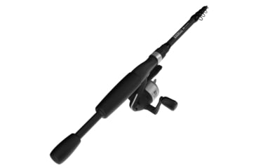 Image of Zebco 33 Micro Triggerspin Spincast Reel and Telescopic Rod Combo, Extendable 19in to 5ft Telescopic Pole, QuickSet Anti-Reverse Reel w/ Bite Alert, Silver/Black, 33MTN505ULTEL.FB4