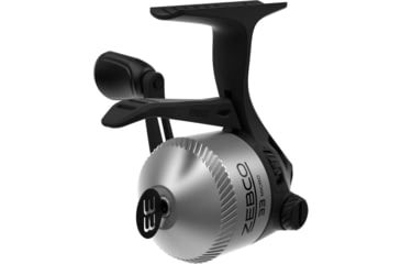Image of Zebco 33 Micro Trigger Spincast Reel, SZ 10 Reel, Changeable Righ/Left Retrieve, Built-In Bite Alert, All-Metal Gears, Pre-Spooled w/ 4lb Zebco Cajun Line, Silver/Black, 33MTN.BX6