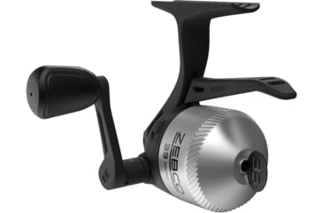 Image of Zebco 33 Micro Trigger Spincast Reel, SZ 10 Reel, Changeable Righ/Left Retrieve, Built-In Bite Alert, All-Metal Gears, Pre-Spooled w/ 4lb Zebco Cajun Line, Silver/Black, 33MTN.BX6