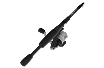 Image of Zebco 33 Spinning Reel and Telescopic Rod Combo, Extendable 20in to 6ft Fiberglass Pole, EVA Rod Handle, SZ 20 Reel, Aluminum Spool, QuickSet Anti-Reverse, Silver/Black, 33SP605MTELA.FB4