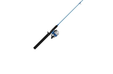 Image of Zebco 33 Salt Fisher Spincast Reel and Rod Combo, 6ft 6in 2-PC Telescopic Rod, Medium-Heavy, SZ 30 Reel, 3.6-1 Ratio, 4-PC Strike King Tackle Kit, Blue, 33SWSK662MH.FB4