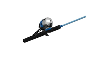 Image of Zebco 33 Salt Fisher Spincast Reel and Rod Combo, 6ft 6in 2-PC Telescopic Rod, Medium-Heavy, SZ 30 Reel, 3.6-1 Ratio, 4-PC Strike King Tackle Kit, Blue, 33SWSK662MH.FB4
