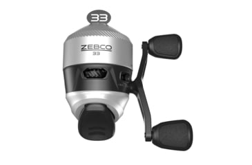 Image of Zebco 33 Spincast Reel, SZ 30 Reel, Changeable Righ/Left Retrieve, Built-In Bite Alert, Durable All-Metal Gears, Pre-Spooled w/ 10lb Zebco Cajun Fishing Line, Silver/Black, 33N.BSR