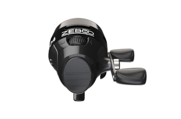 Image of Zebco 404 Spincast Reel, SZ 40 Reel, RH Retrieve, Built-in Bite Alert, Durable All-Metal Gears, Stainless Steel Pick-up Pin, Pre-Spooled w/ 15lb Zebco Fishing Line, Black, 404MBK.BX3