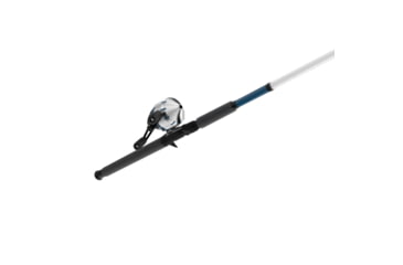 Image of Zebco 606 Salt Fisher Spincast Reel and Rod Combo, 7ft 2-PC Telescopic Rod, Med-Heavy, Mod-Fast, SZ 60 Reel, 19-PC Eagle Claw Tackle Kit, RH Retrieve, Blue, 606SWEC702MH.FB4