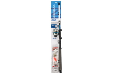 Image of Zebco 606 Salt Fisher Spincast Reel and Rod Combo, 7ft 2-PC Telescopic Rod, Med-Heavy, Mod-Fast, SZ 60 Reel, 19-PC Eagle Claw Tackle Kit, RH Retrieve, Blue, 606SWEC702MH.FB4