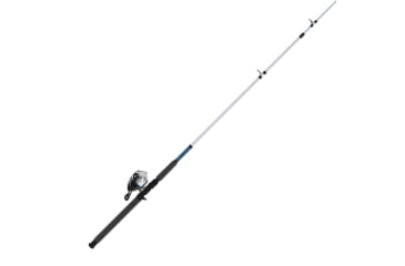 Image of Zebco 606 Salt Fisher Spincast Reel and Rod Combo, 7ft 2-PC Telescopic Rod, Med-Heavy, Mod-Fast, SZ 60 Reel, 19-PC Eagle Claw Tackle Kit, RH Retrieve, Blue, 606SWEC702MH.FB4