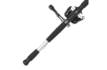 Image of Zebco Bite Alert Spinning Reel and Rod Combo, 7ft 2-PC Fiberglass Pole, Extended EVA Handle, SZ 60 Reel, Pre-Spooled w/ 20lb Zebco Line, 4.9-1 Ratio, Black/White, BA60702MHA.NS3