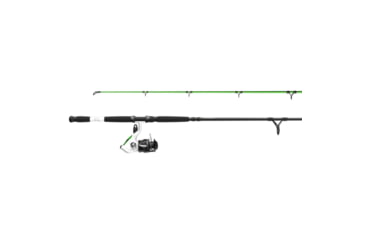 Image of Zebco Bite Alert Spinning Reel and Rod Combo, 7ft 2-PC Fiberglass Pole, Extended EVA Handle, SZ 60 Reel, Pre-Spooled w/ 20lb Zebco Line, 4.9-1 Ratio, Black/White, BA60702MHA.NS3