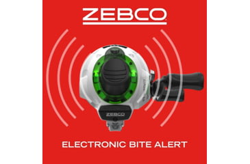 Image of Zebco Bite Alert Spincast Reel and Rod Combo, 7ft 2-PC Fiberglass Rod w/ Built-in Hook Keeper, Electronic Bite Alert Reel w/ Ceramic Pick-Up Pin and Dial-Adjustable Drag, BA808J702MHA.NS3