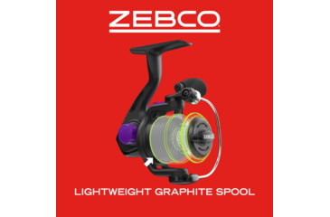Image of Zebco Dock Demon Spinning Reel and Rod Combo, 30in 1-PC Fiberglass Pole, EVA Rod Handle, SZ 10 Reel, train Drag, Pre-Spooled w/ 6lb Zebco Line, Purple, DOCKPRSP301M.FB6