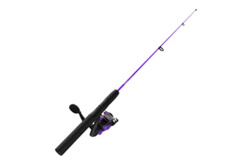 Image of Zebco Dock Demon Spinning Reel and Rod Combo, 30in 1-PC Fiberglass Pole, EVA Rod Handle, SZ 10 Reel, train Drag, Pre-Spooled w/ 6lb Zebco Line, Purple, DOCKPRSP301M.FB6