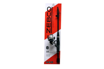 Image of Zebco 33 Micro Spinning Reel and Telescopic Rod Combo, Extendable 19in to 5ft Telescopic Pole w/ ComfortGrip Rod Handle, QuickSet Anti-Reverse Reel, Silver/Black, 33MS505ULTELA.FB4