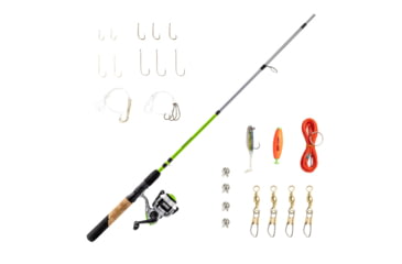 Image of Zebco Ready Tackle Lake/Pond 20sz 6 ft Spinning Combo w/Eagle Claw Tackle, 2 Pieces, Medium Light, 21-44696