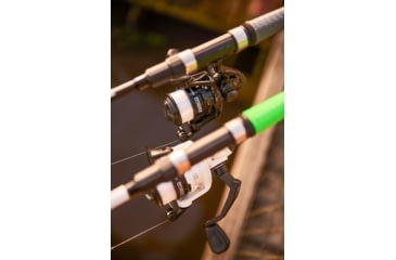 Image of Zebco Roam 20 Size Spinning Combo, 8 lb Line, w/2 Piece Medium Light Rod, Black, 6ft, ROAMBK20602ML.NS3