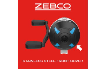 Image of Zebco Roam Spincast Reel, SZ 30 Reel, Changeable Right or LH Retrieve, Pre-Spooled w/ 10lb Zebco Fishing Line, Stainless Steel Front Cover, Blue, Clam Pack, ROAMBL.SC3