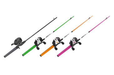 Image of Zebco Roam Spincast Combo, Black, Green, Orange, Pink