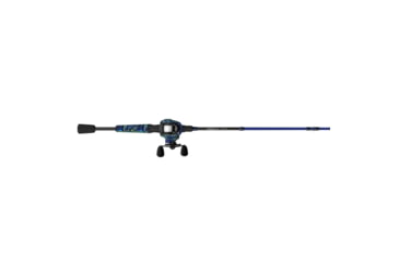 Image of Zebco Roam Baitcast Reel and Rod Combo, 6ft 6in 2-PC Fiberglass Pole w/ Split-Grip MaxTac Handle, Lightweight Graphite Frame, RH Retrieve, Blue/Green, ROAMBG100662MH.NS3