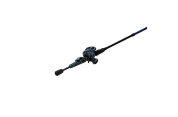 Image of Zebco Roam Baitcast Reel and Rod Combo, 6ft 6in 2-PC Fiberglass Pole w/ Split-Grip MaxTac Handle, Lightweight Graphite Frame, RH Retrieve, Blue/Green, ROAMBG100662MH.NS3